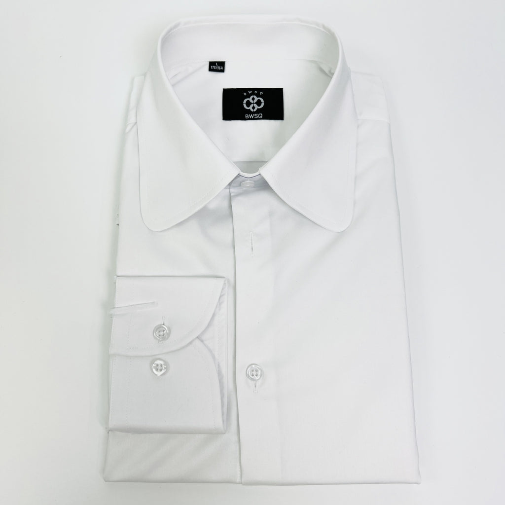 Men's Solid Color Long Sleeve Shirt Round Collar Top