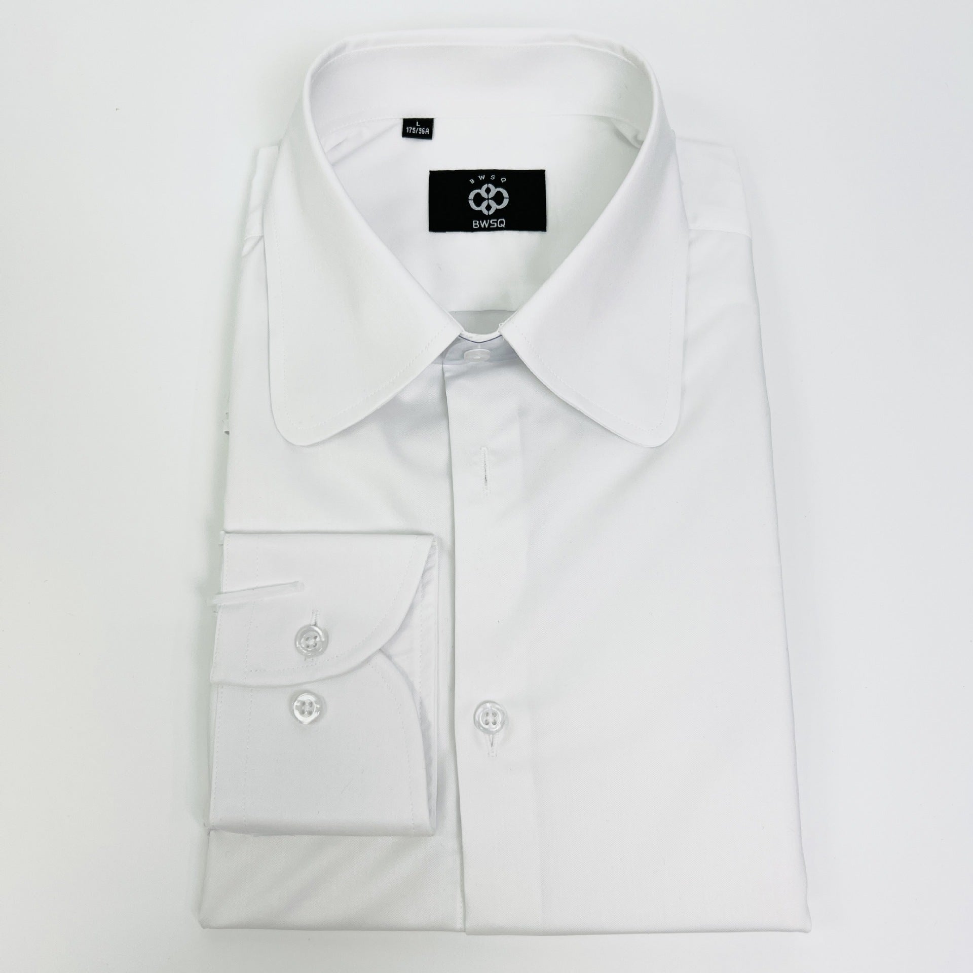 Men's Solid Color Long Sleeve Shirt Round Collar Top