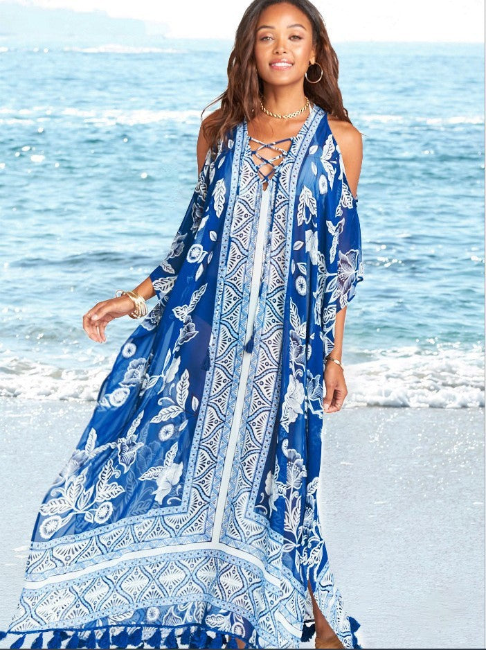 Beach Blouse Vacation Beach Skirt Bikini Sexy Tassels