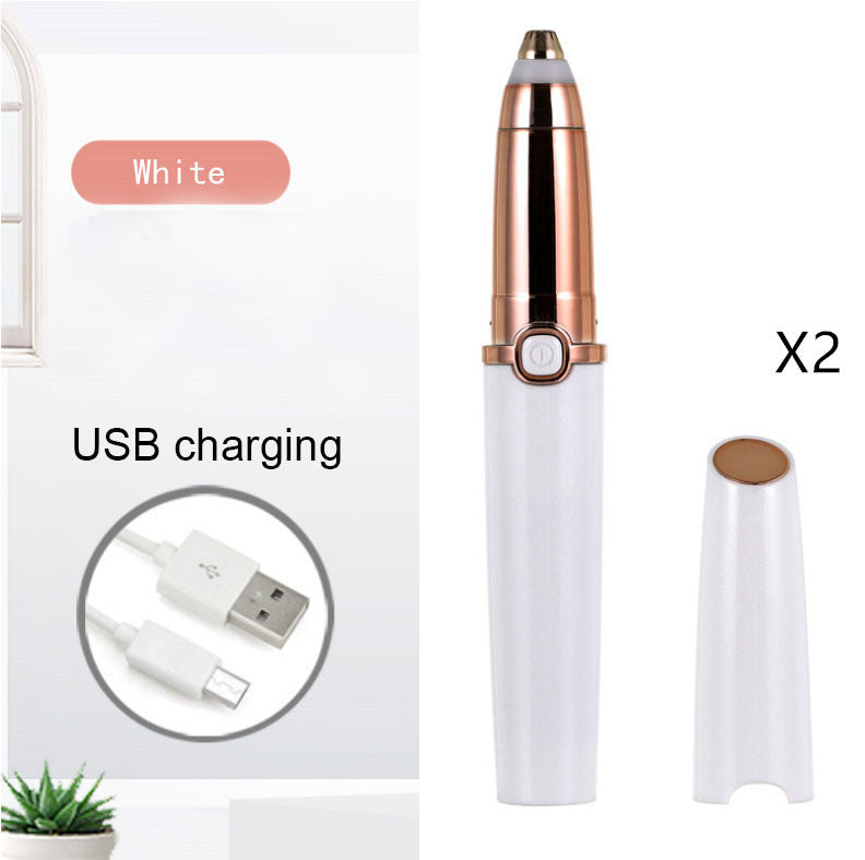 Electric Eyebrow Trimmer With ABS Body And Alloy Cutter Head Portable Grooming Tool Battery Not Included