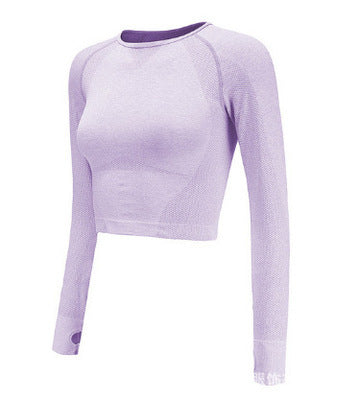 Nylon Spandex Yoga Long Sleeve Top For Running Fitness Dance Training Breathable Comfort