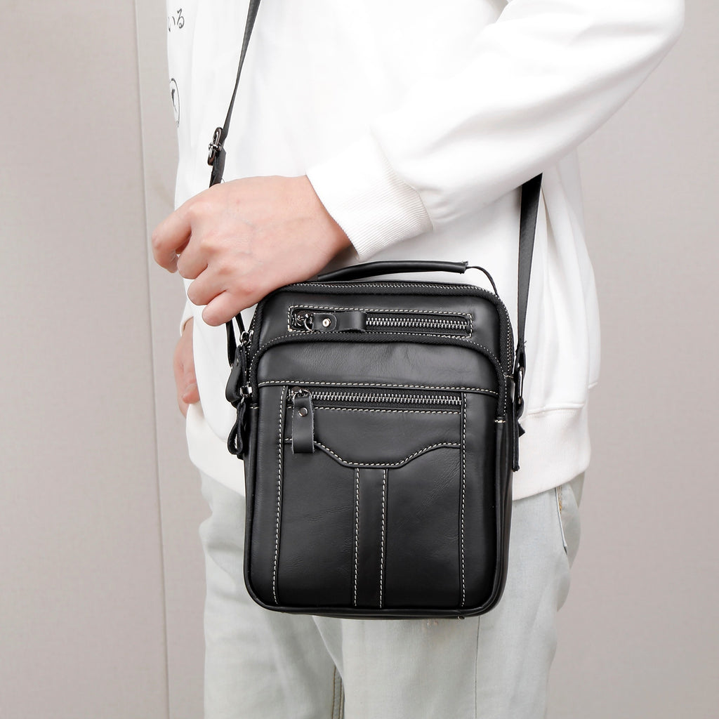 Genuine Leather Crossbody Phone Bag For Travel And Everyday Use Portable Casual Design 18 By 23 By 8 Cm