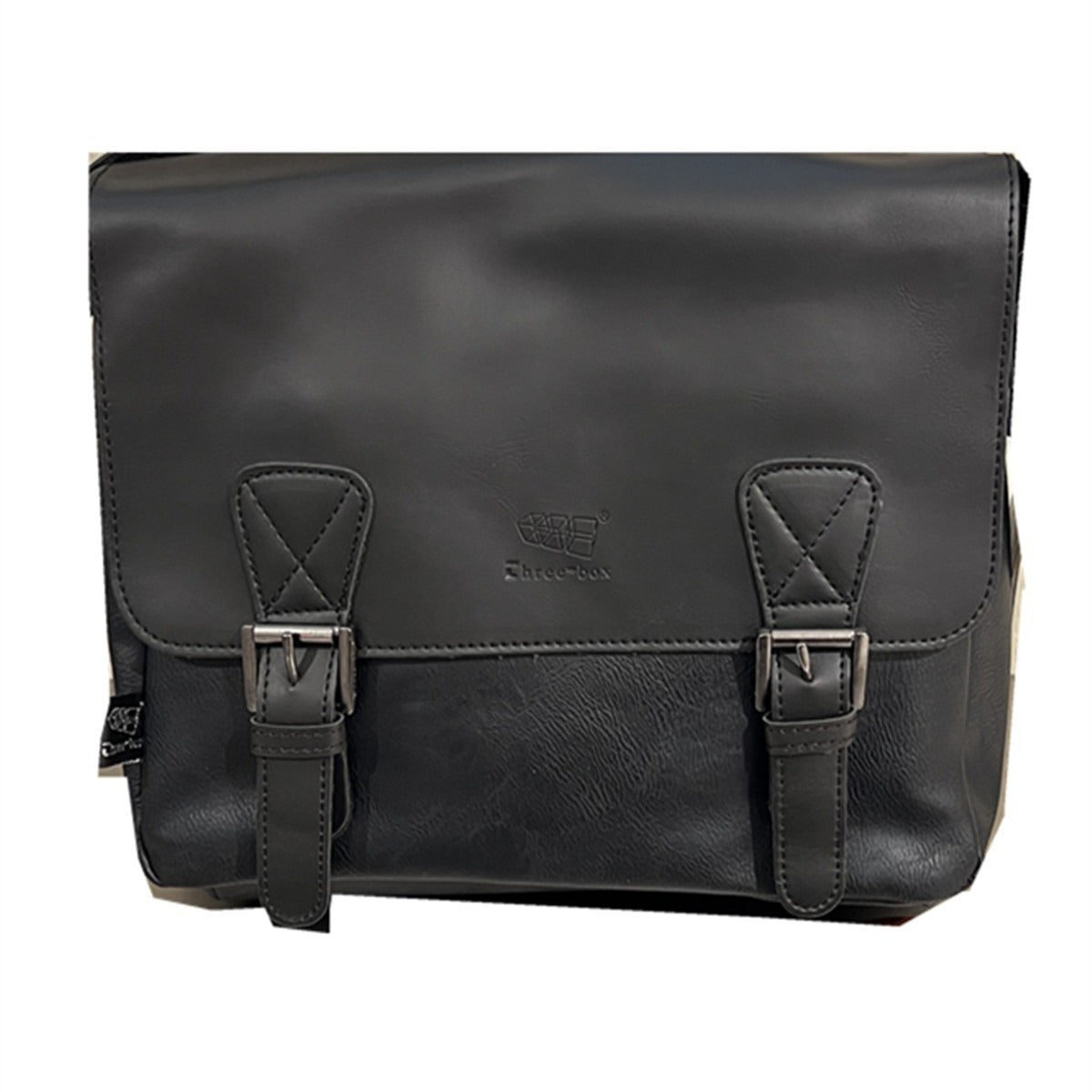 Retro Mens Japanese And Korean Casual Simple Shoulder Fashion Messenger Bag PU Leather Travel Everyday Use