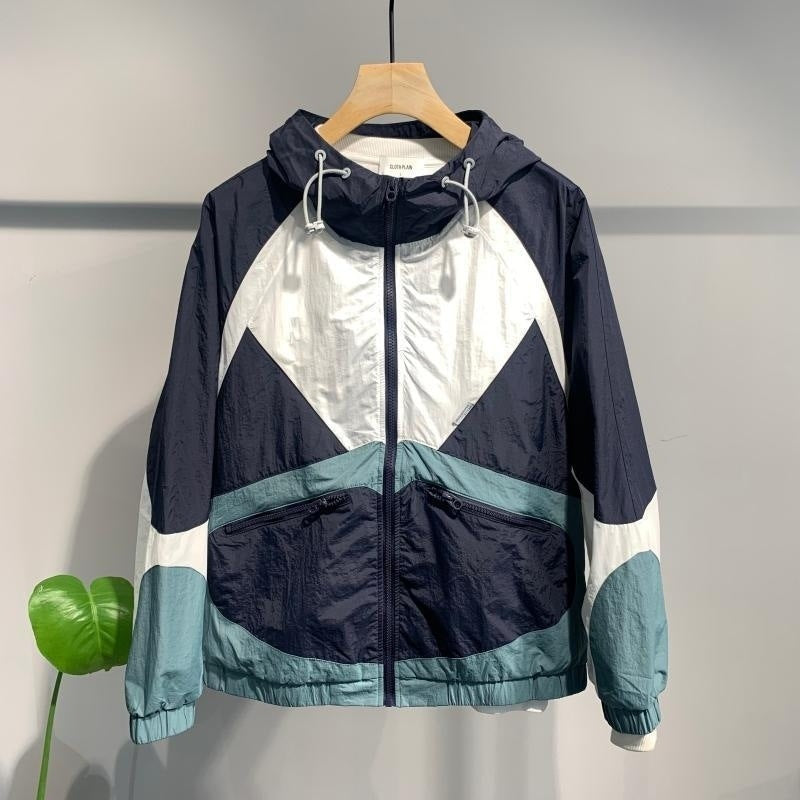 Men's Stitching Color Matching Thin Jacket