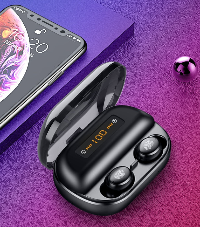 V11 Bluetooth Earphone With Digital Display And Touch 5.0 Black 4000mAh Battery Case With A2DP AVRCP HFP HSP SPP PBAP