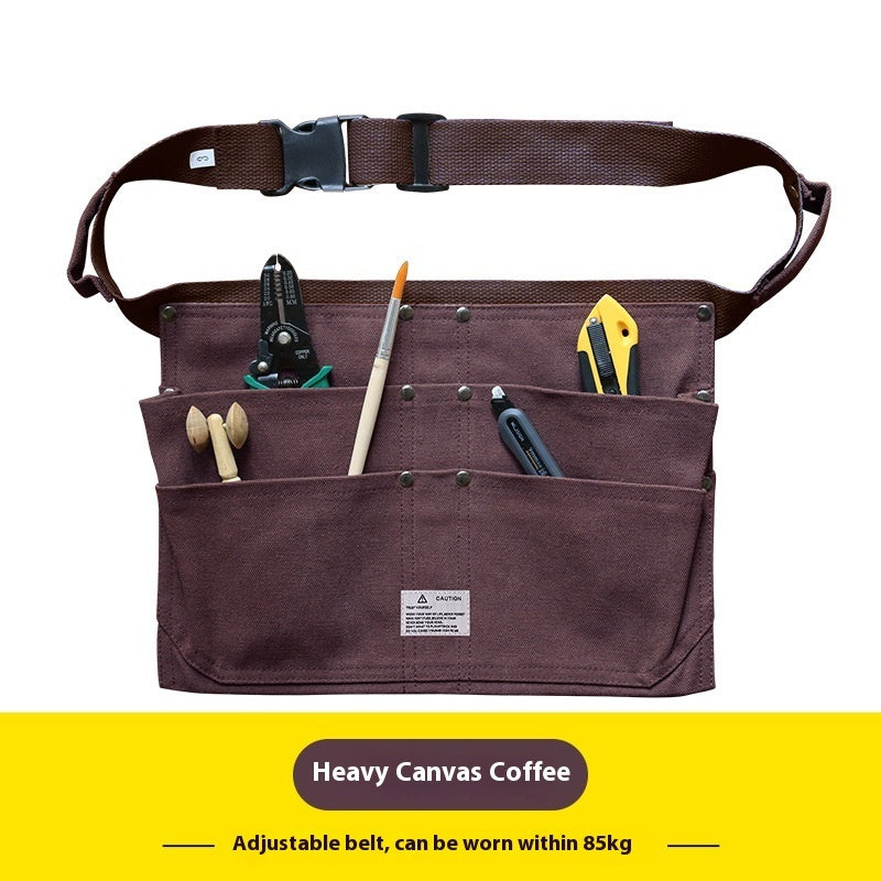 Multi Pocket Canvas Apron For Men And Women With Utility Pockets For Gardening Carpentry Electrician And Mechanics