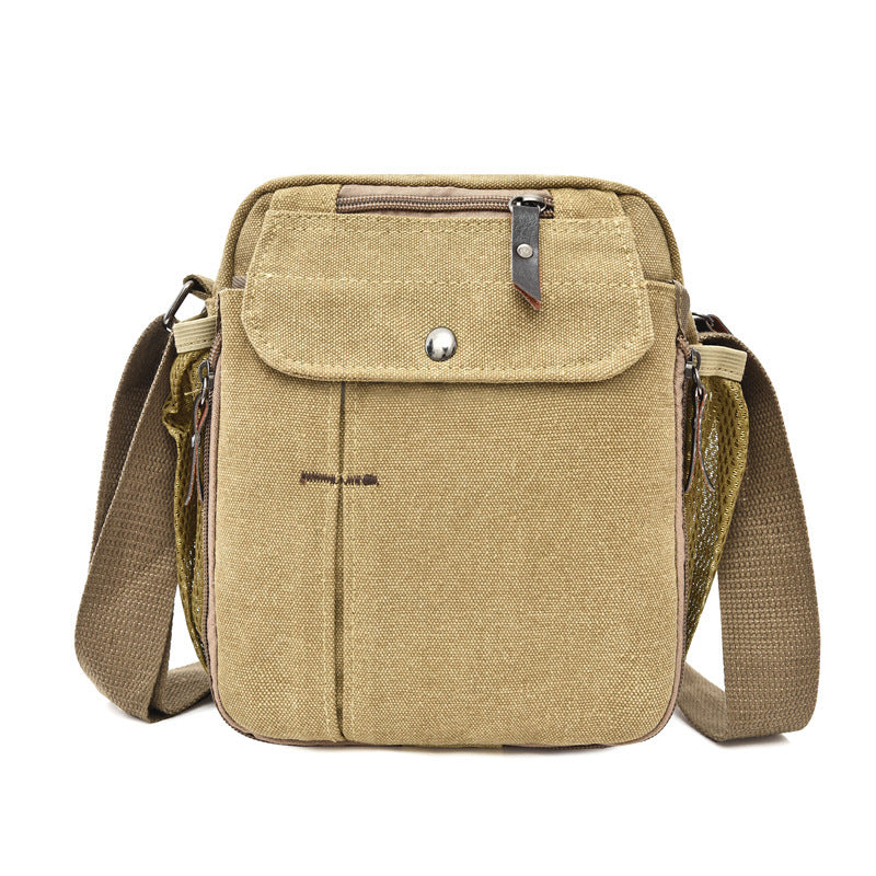 Casual Small Crossbody Korean Style Canvas Shoulder Bag For Men Urban Minimalist Design