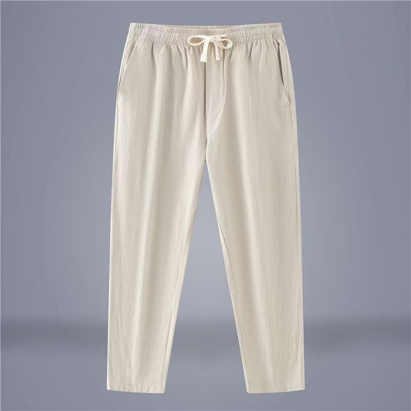 Cotton And Linen Thin Loose Plus Size Sports Straight Pants