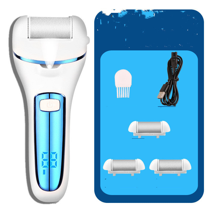 Electric Foot Scrubber Exfoliating Device With Callus Remover Rechargeable 1200mAh ABS