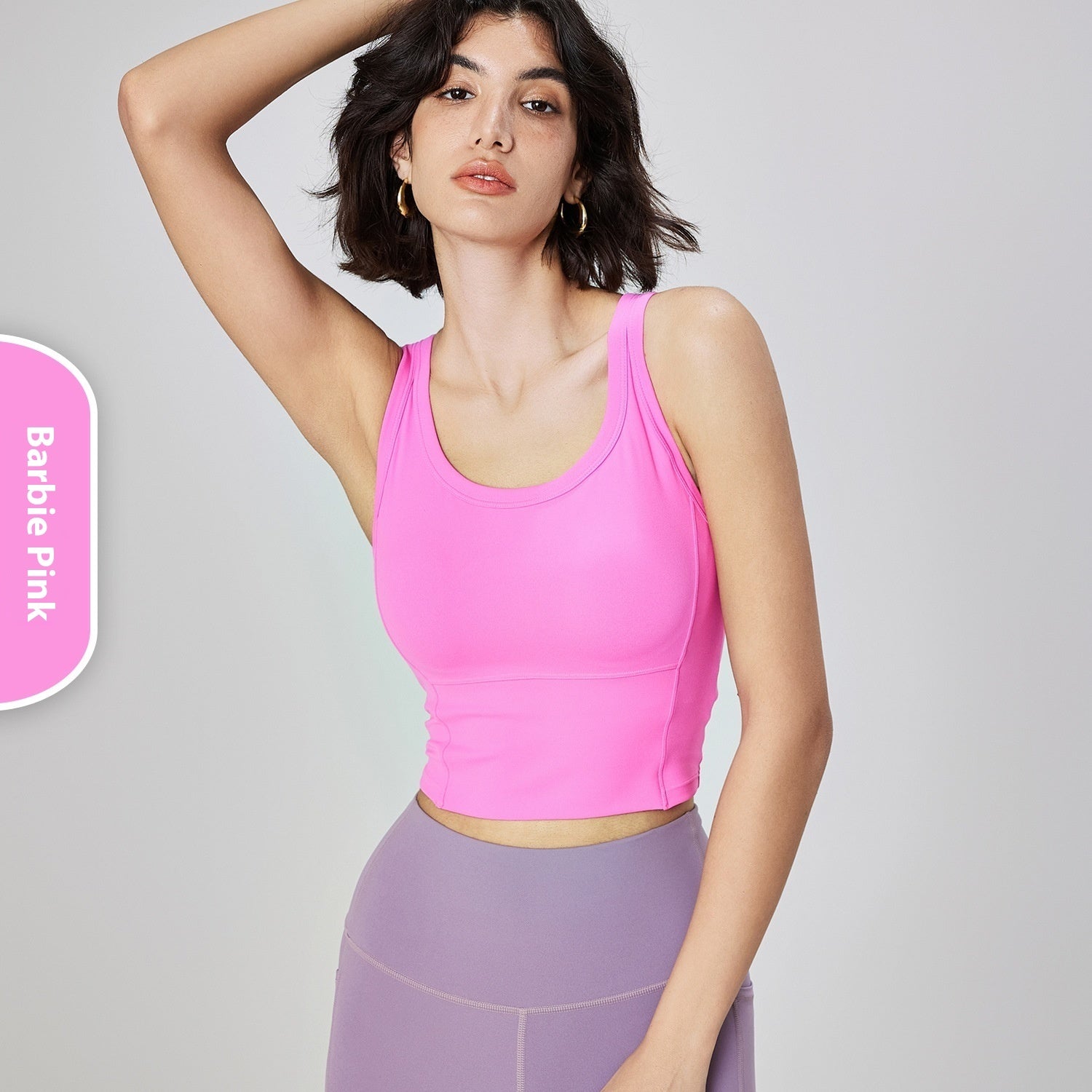 Yoga Summer Chest Pad Workout Bra For Young Women Breathable Nude Feel Fabric Back Vest