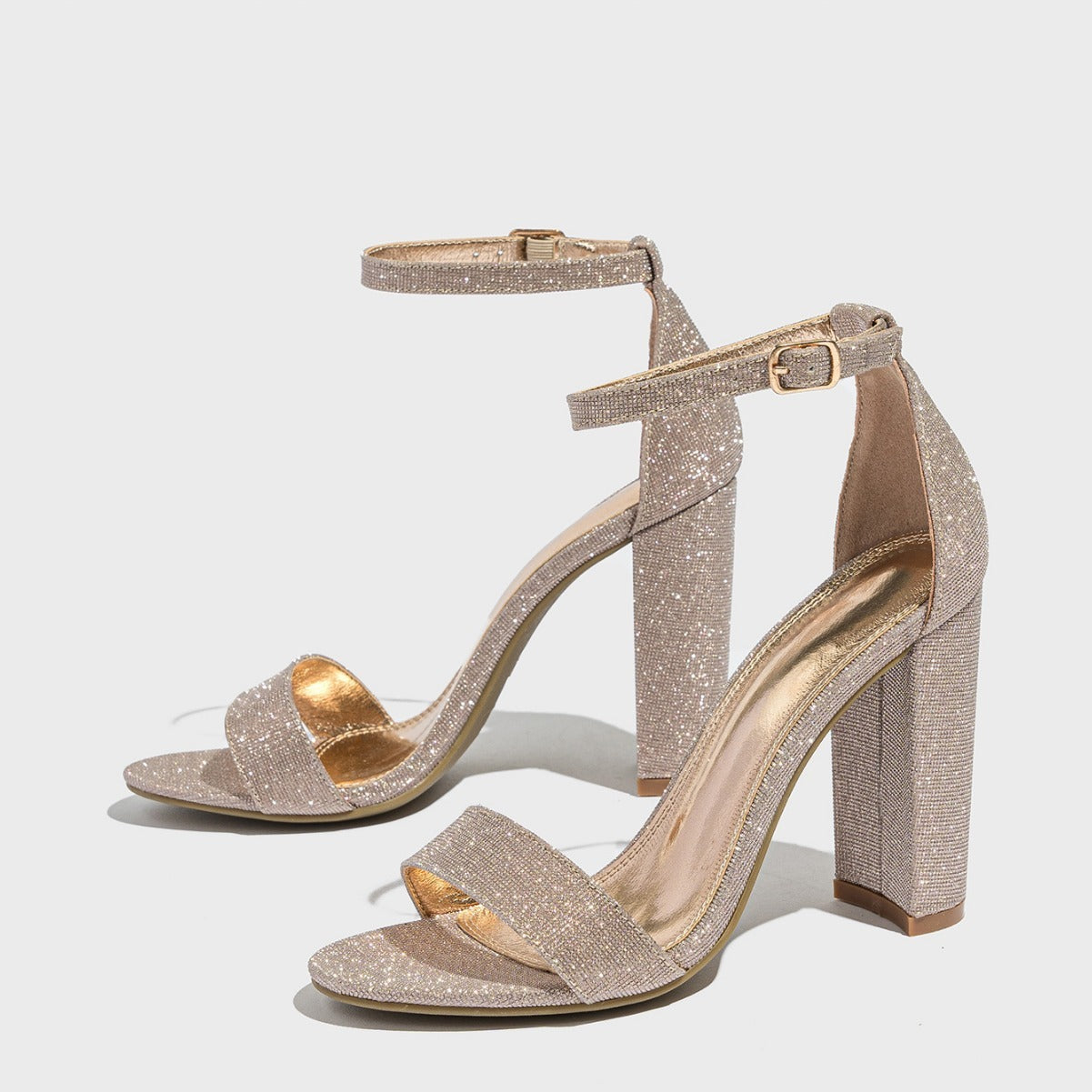 European American Style Chunky Heel Sandals - Women's Classy High Heel Shoes
