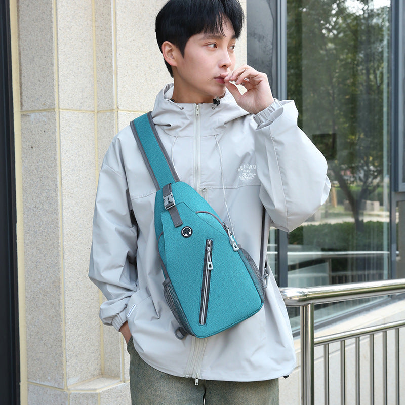 New Multifunctional Mens Shoulder Crossbody Bag With Large Capacity Canvas Messenger Chest Bag