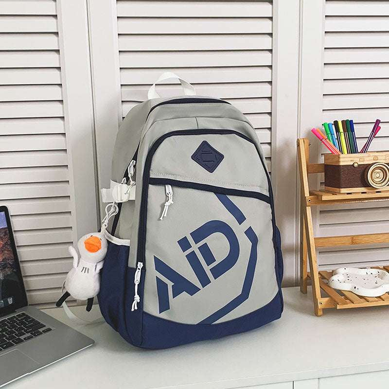 Street Trend Small Casual Nylon Backpack Bag Unisex All Match Daily Use School Bag