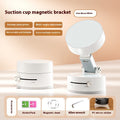 Star Moon White magnetic vacuum phone holder with round head and suction base
