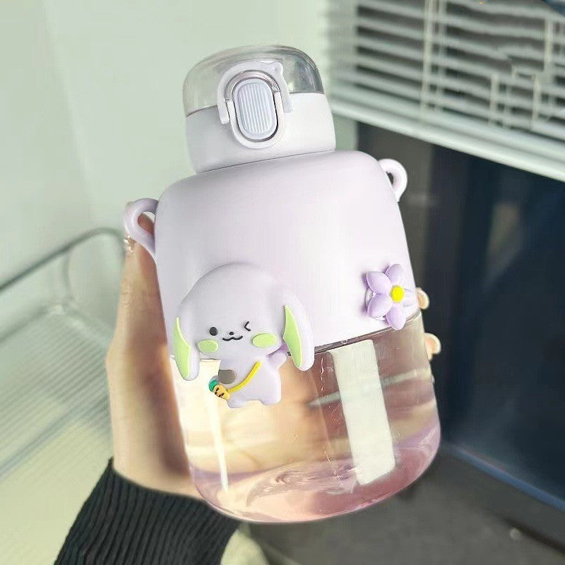 Girls' Cute Portable Sports Water Bottle - BPA-Free Hydration