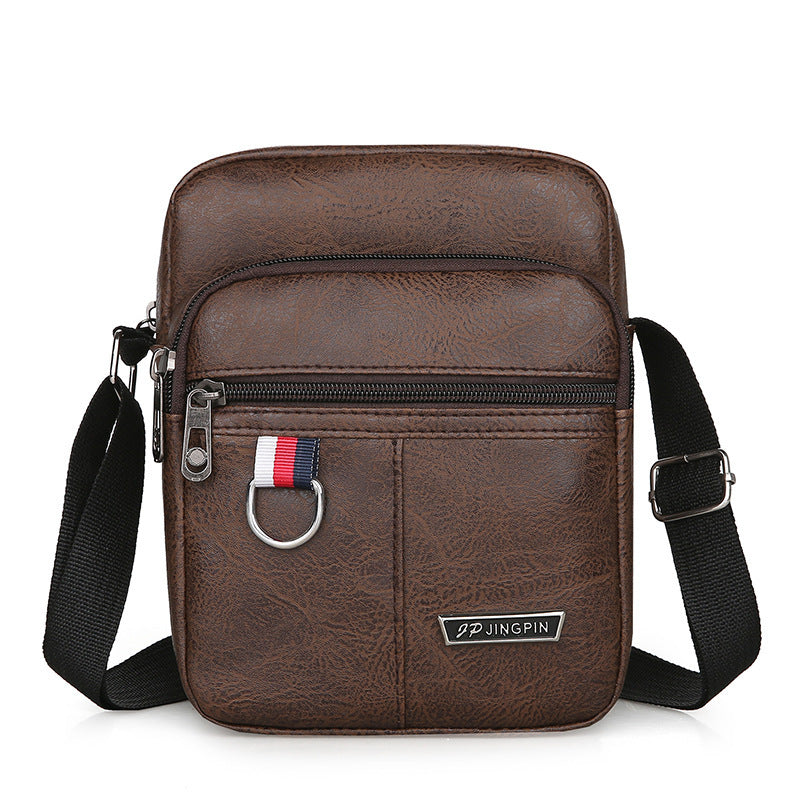 Mens PU Leather Messenger Bag Vertical Crossbody For Business Travel Casual Ultralight Waterproof