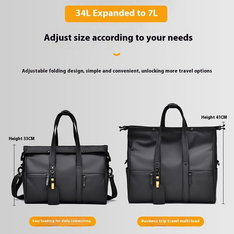 Waterproof Sporty Handheld Luggage Bag With Dry Wet Separation 36 to 55L PU 41x23x44cm