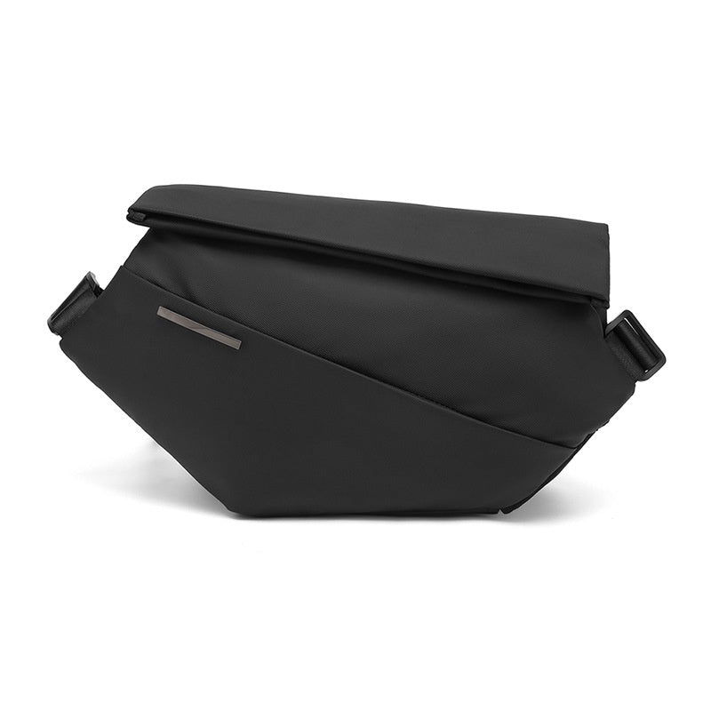 Charcoal Black Crossbody Multifunctional Sports Fitness Chest Bag for Travel and Everyday Use