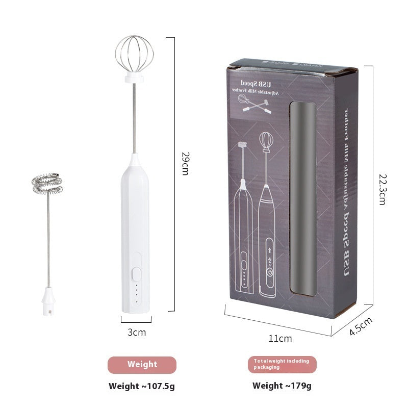 Cross-border Blender Handheld Electric Whisk USB Rechargeable Baking Coffee Milk Frother