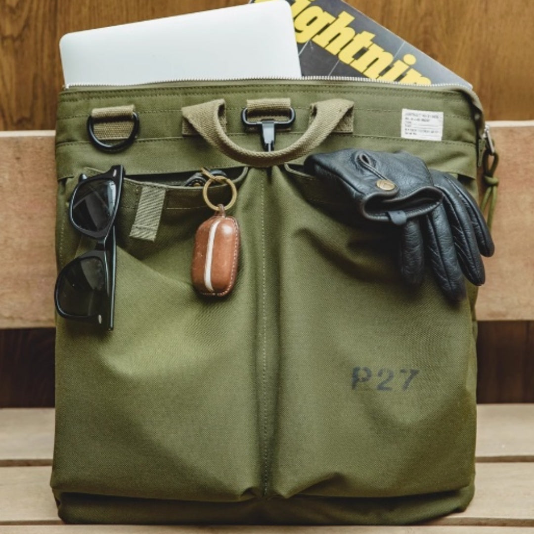 Marden Tooling Retro Nylon Crossbody Bag With Zipper Phone Pocket Vertical Square Military Green