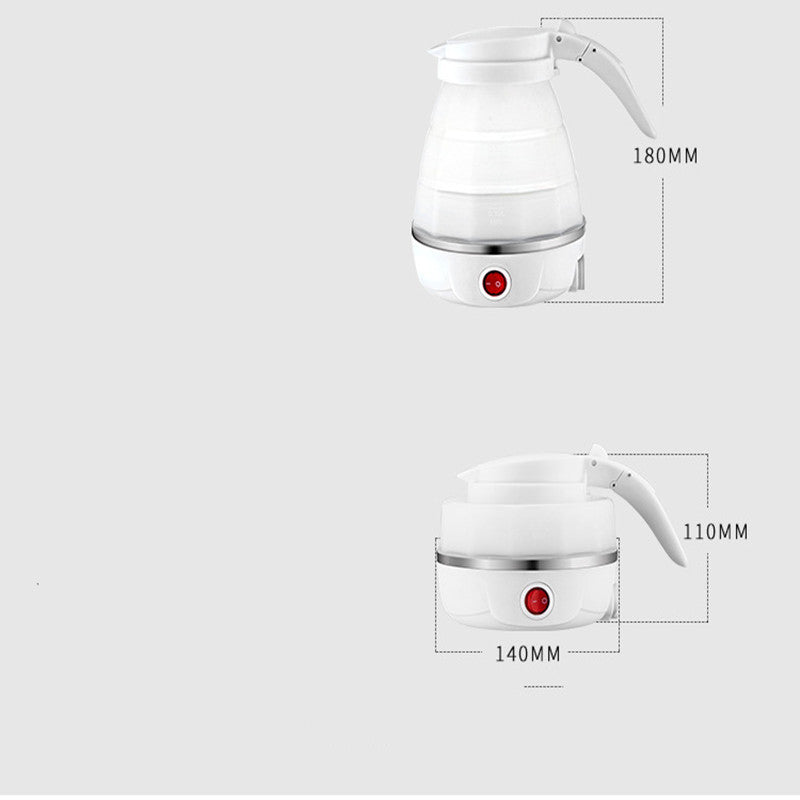 Foldable Silicone Electric Kettle 1L Travel Friendly Portable Fast Heating Push Button Operation Plastic Body