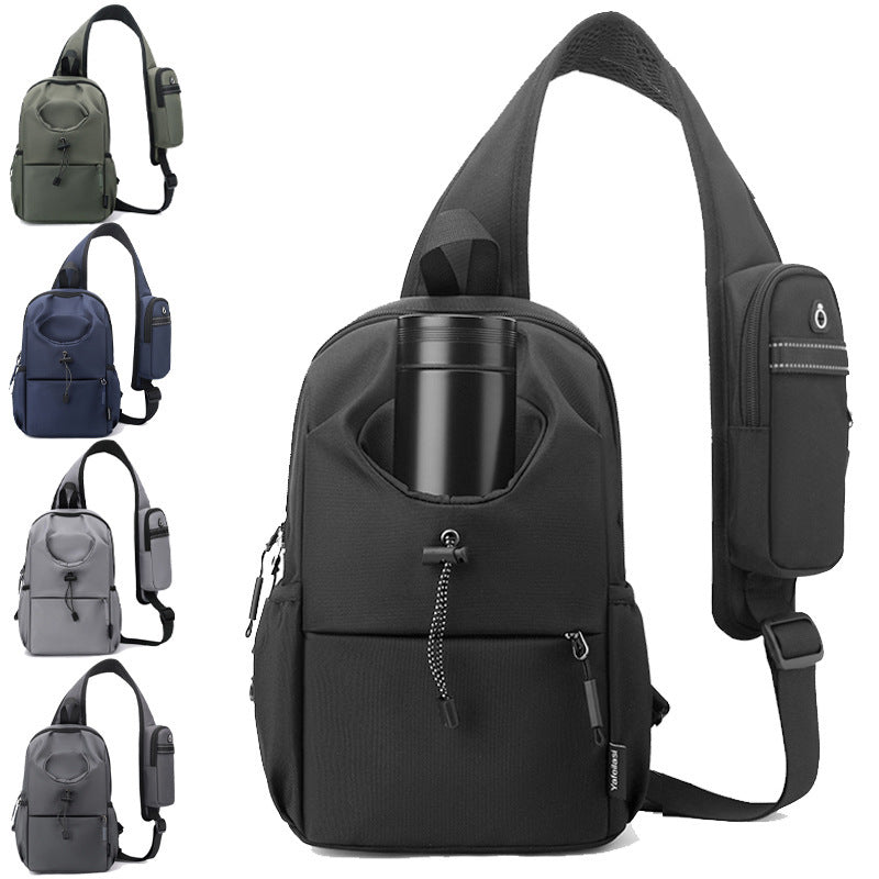 Oxford Cloth Kettle Bag Waterproof Shoulder Chest Bag for Travel Ultra Light Breathable Wear Resistant