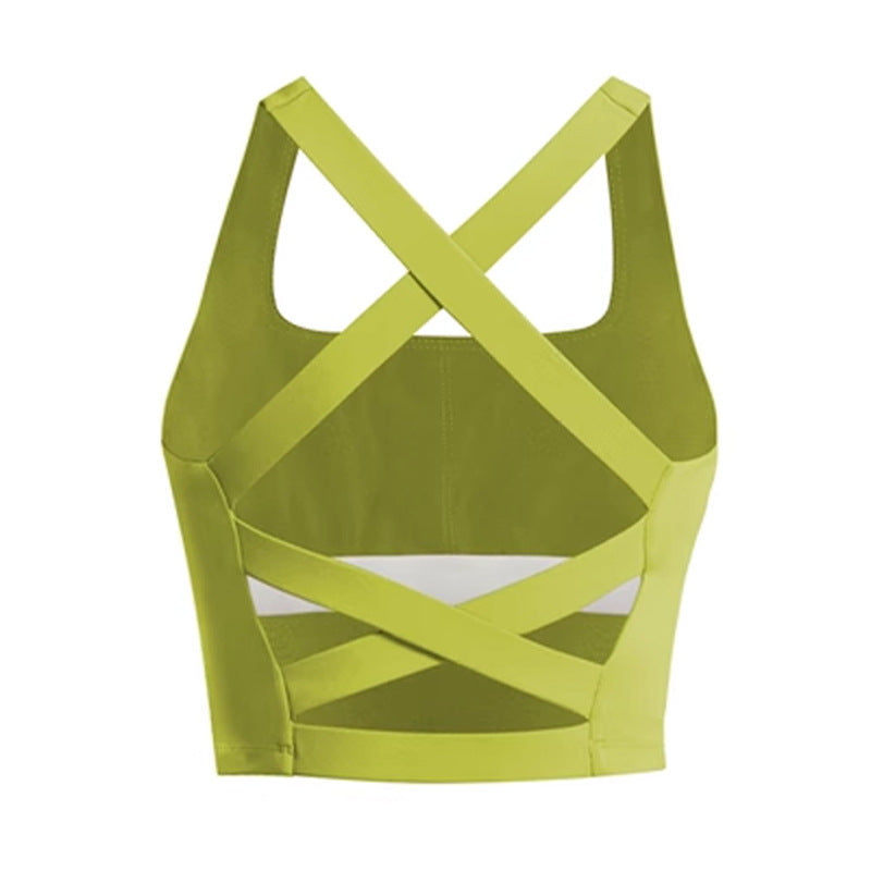 Cross Beauty Back Exercise Women's Shockproof Vest Running Quick-drying Fitness Yoga Underwear