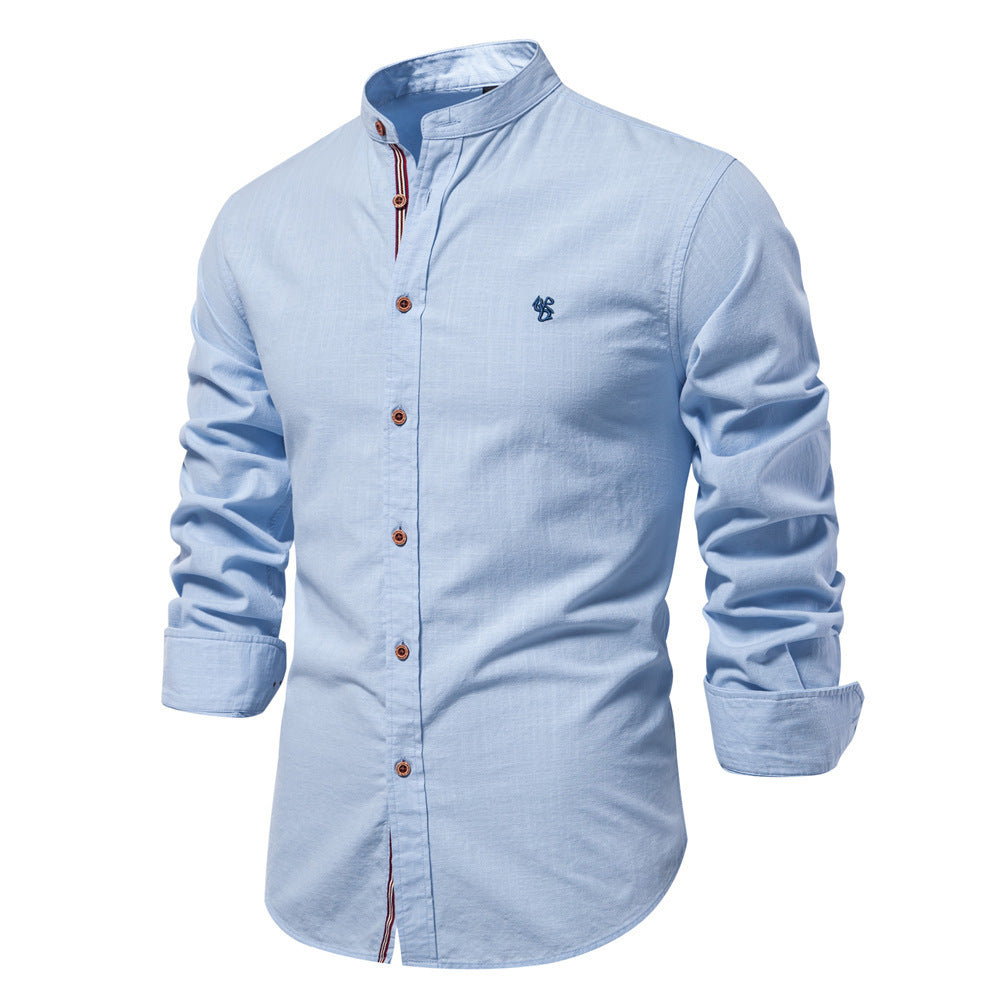 Japanese Style Long Sleeve Shirt Men's Fashion Summer Cotton And Linen
