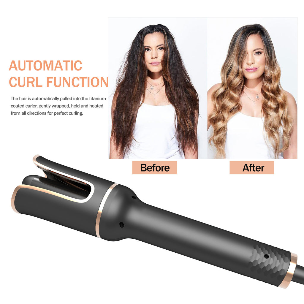 Automatic Spiral Curling Iron – Tourmaline Ceramic Negative Ion | 10-Temp Wet & Dry