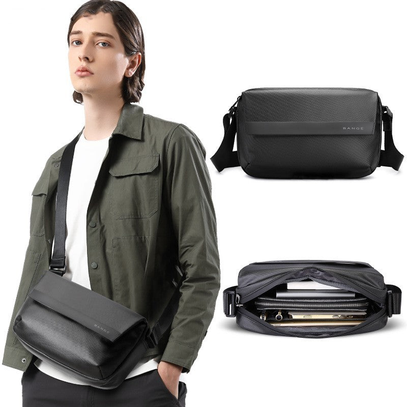 Crossbody Mens Lightweight Fashion Shoulder Bag Waterproof Oxford Cloth For Travel And Everyday Use Black Gray
