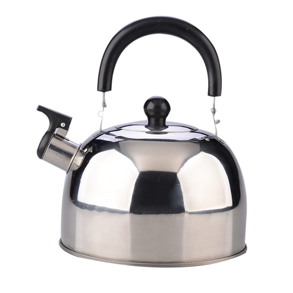 Thickened Flat Bottom Stainless Steel Electric Kettle With Loud Whistle Anti Slip Handle Durable Portable