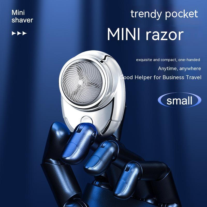 Small Portable USB Rechargeable Electric Shaver for Men - Travel Size