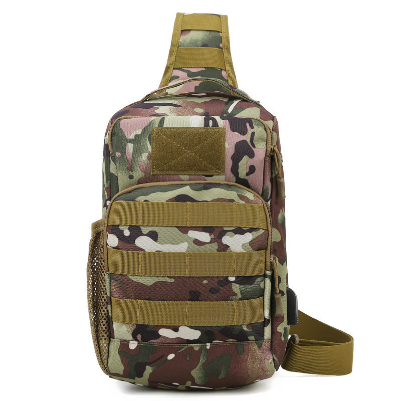 Outdoor Lure Camouflage Large Capacity Multi Functional Tactical Chest Bag For Men And Women Crossbody Shoulder Bag