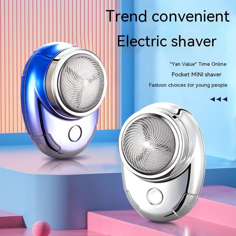Small Portable USB Rechargeable Electric Shaver for Men - Travel Size