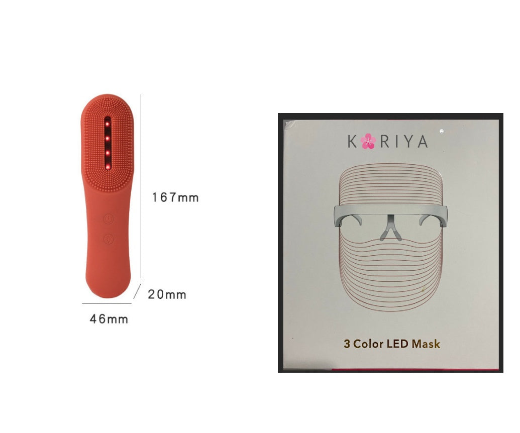 Ultrasonic Facial Cleanser with Red Light Therapy