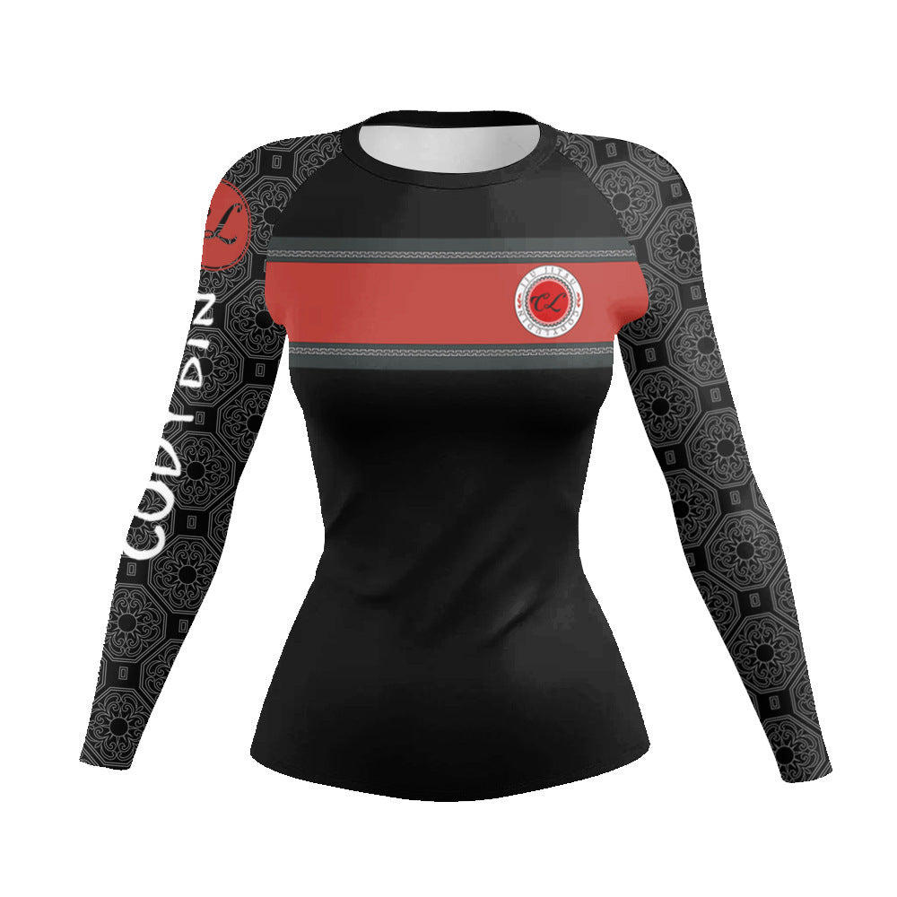 Women's Slim Fit Long Sleeve Workout Top for Running Fitness and Gym Exercise Clothing