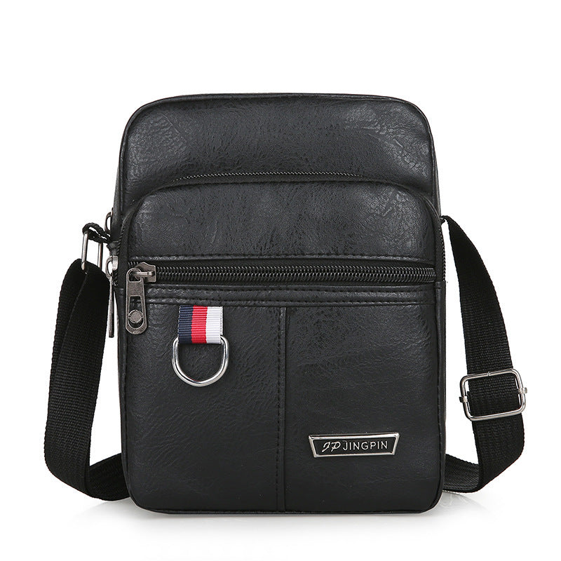 Mens PU Leather Messenger Bag Vertical Crossbody For Business Travel Casual Ultralight Waterproof