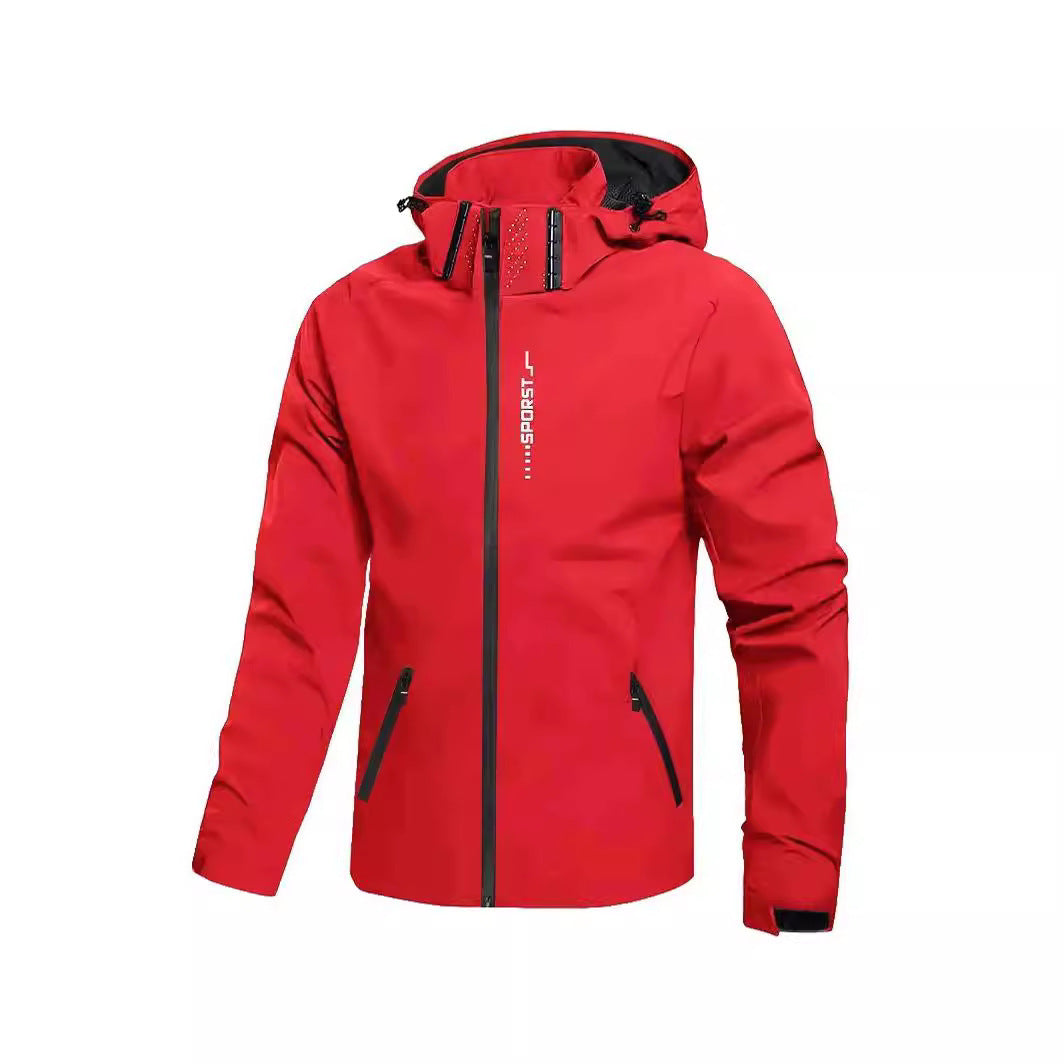 Solid Color Hooded Loose Cargo Zipper Japanese Style