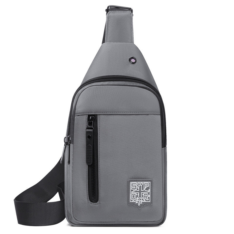 Mens Crossbody Bag Nylon Waterproof Ultra Lightweight Casual Shoulder Chest Bag For Travel