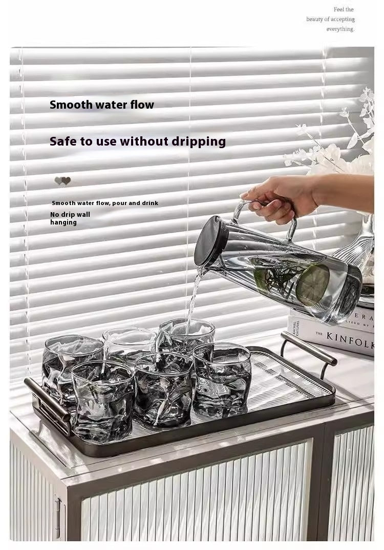 Nordic Style Large Capacity Water Utensils Set For Home 1500ml Teapots And Kettles In Smoke Gray Or Amber