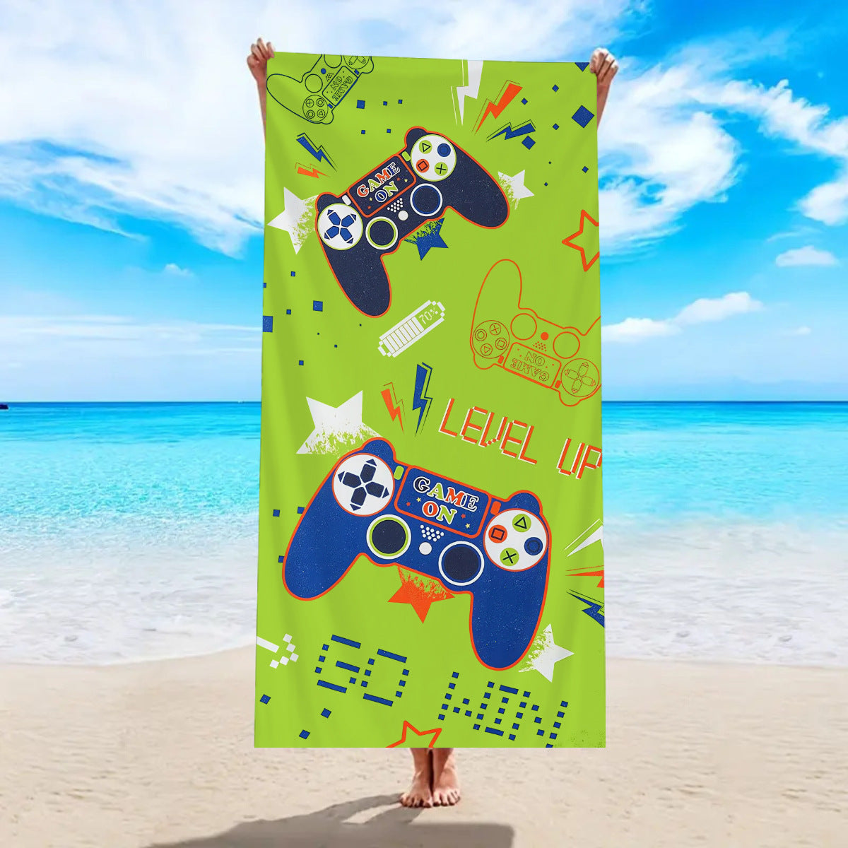 Quick-drying Microfiber Beach Bath Towel Double-sided Velvet