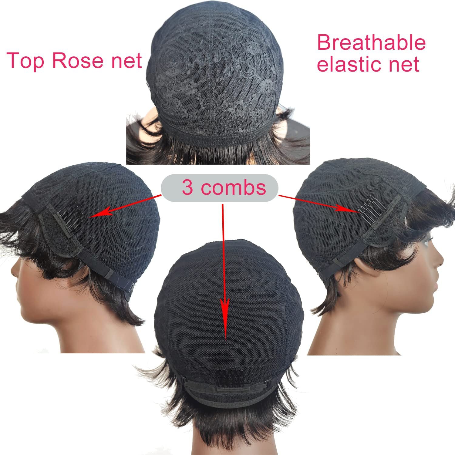 Deep Curly Human Hair Wig with Bangs - Fringe Style