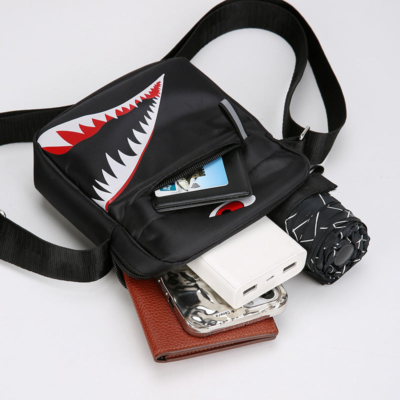 Men's Small Casual Trend Shoulder Crossbody Bag for Daily Use Black Gray Green Oxford Cloth Urban Minimalist