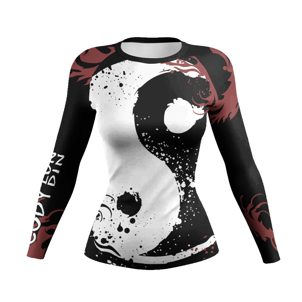 Women's Slim Fit Long Sleeve Workout Top for Running Fitness and Gym Exercise Clothing