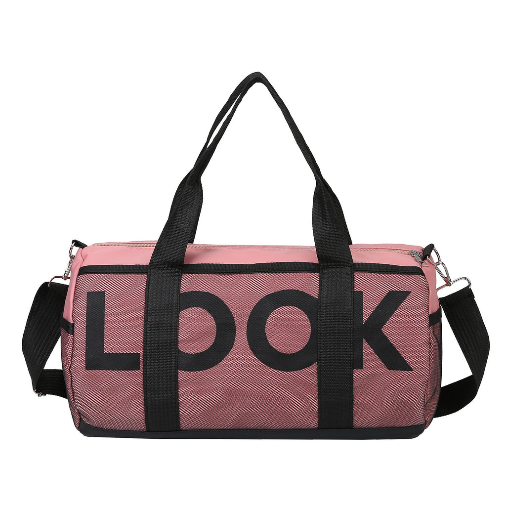 Dry Wet Separation Travel Gym Bag For Sports And Yoga Breathable Nylon With Inner Polyester Lining