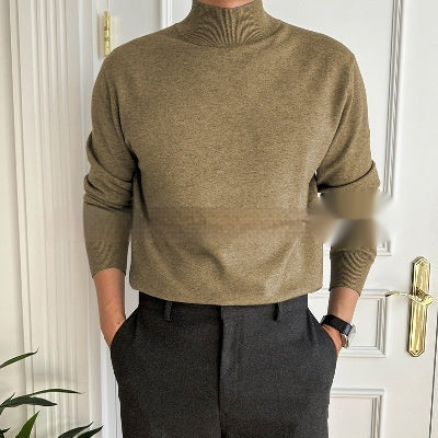 Men's Business Pullover Mock Neck Sweater