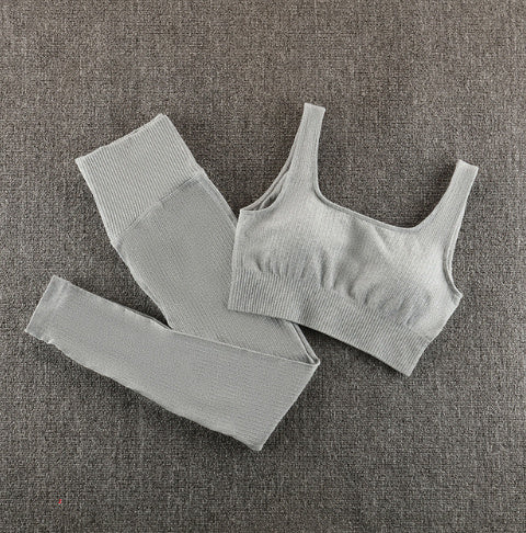 Seamless Yoga Set Breathable Nylon Spandex Quick Dry Sportswear For Women Gym Clothes All Season Size S M L