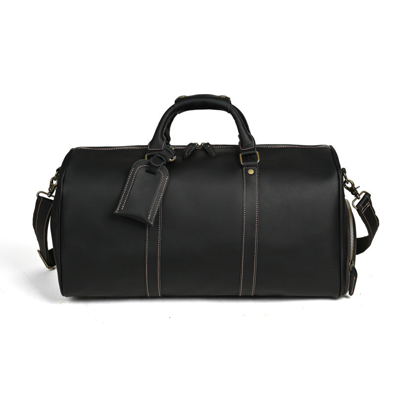 Genuine Leather Large Capacity Messenger Bag For Men And Women Travel Tote 50cm X 25cm X 27cm