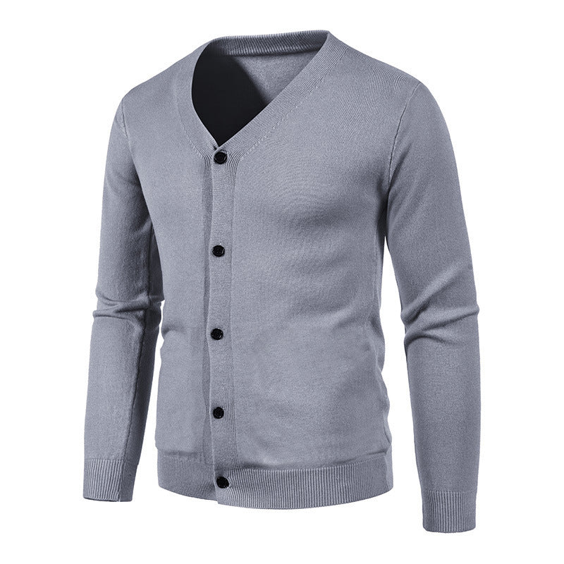 Fashion Men's Cardigan Personality V-neck Fashion Knitwear Sweater