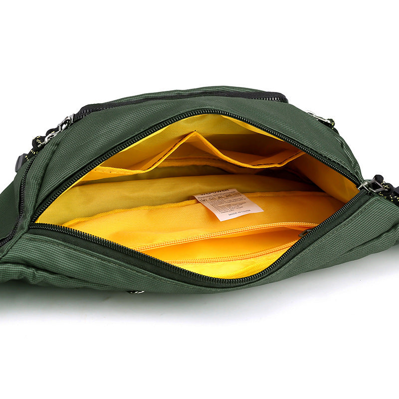 Chest Bag For Men Multi Functional Large Capacity Sports And Leisure Waterproof Nylon Travel Crossbody Bag